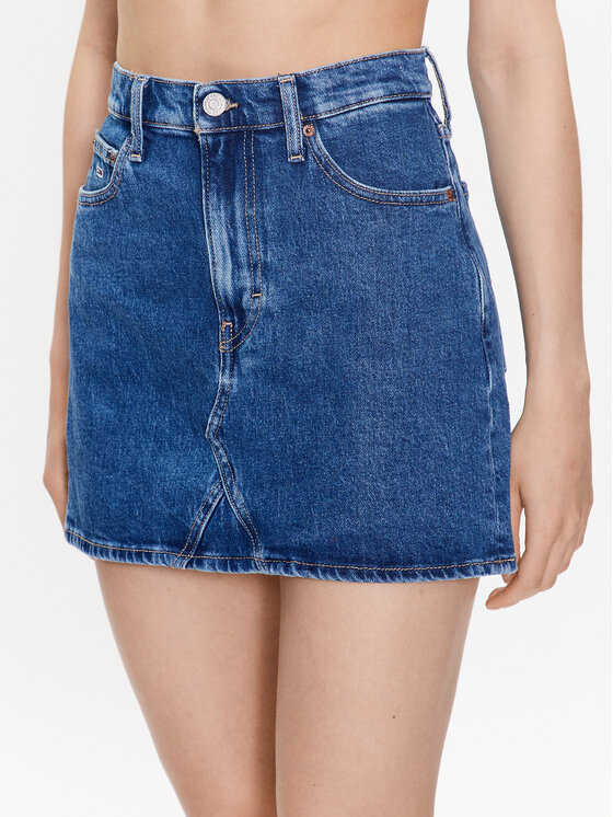 Tommy Jeans Tommy Jeans Džínová sukně Izzie DW0DW16175 Modrá Regular Fit