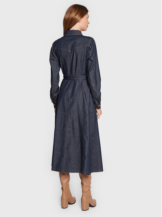 Luisa Spagnoli Luisa Spagnoli Džínové šaty Gela 5393145 Tmavomodrá Regular Fit