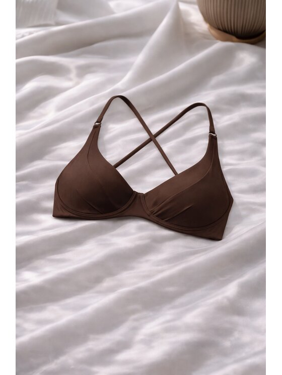 Love and Hate Love and Hate Bikini pezzo sopra Malibu Marrone