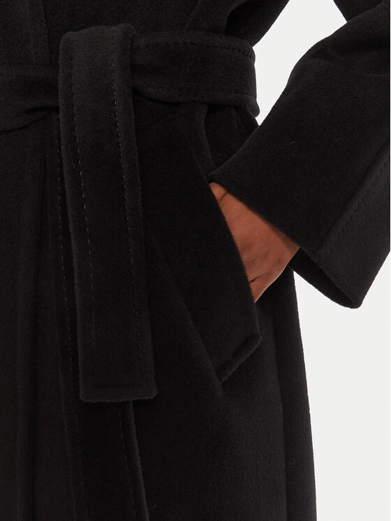 Marella Marella Wollmantel English 2523016142 Schwarz Regular Fit