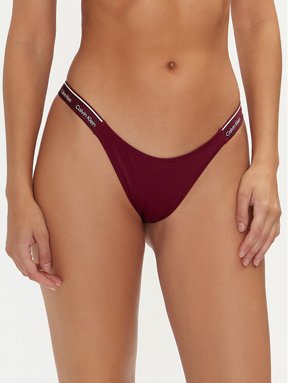 Calvin Klein Swimwear Spodný diel bikín KW0KW02732 Bordová