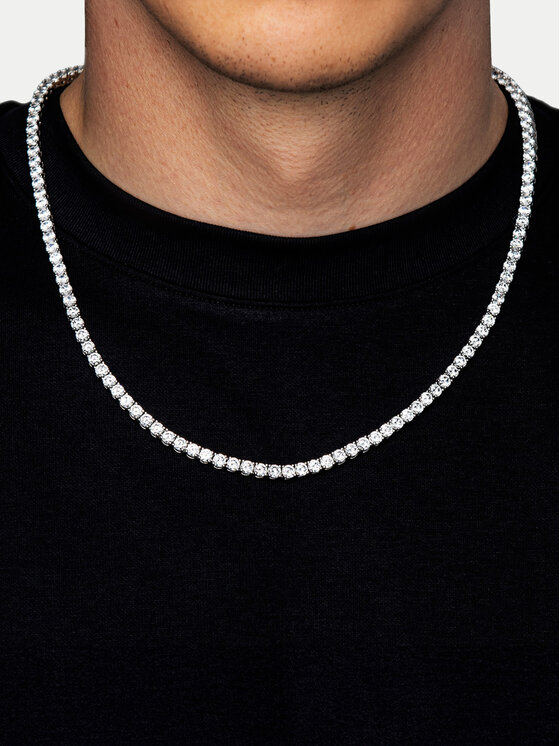 ICED STUFF ICED STUFF Kette Tennis Weißgold