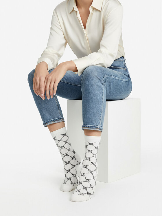 Nine West Nine West Skarpety długie CEO_BR_NW_Silver_01_Z_AW25 (3 PACK) Czarny