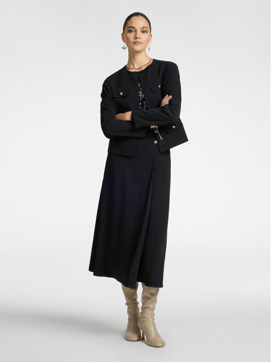 Elena Mirò Elena Mirò Gonna midi 1042P000053N033 Nero A-Line Fit