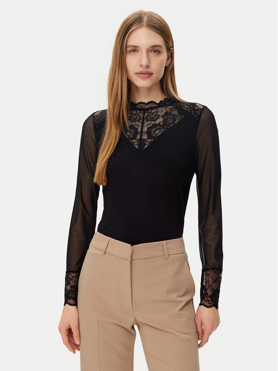 Morgan Morgan Blúz 251-TIAMO Fekete Slim Fit