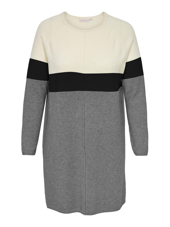 ONLY Carmakoma ONLY Carmakoma Vestito di maglia 15183362 Grigio Regular Fit