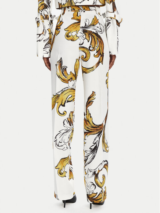 Versace Jeans Couture Versace Jeans Couture Spodnie materiałowe 78HAA111 Biały Straight Fit