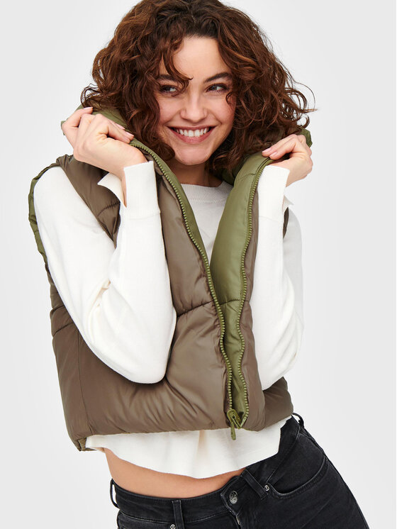 ONLY ONLY Vestă Ricky 15245572 Verde Regular Fit