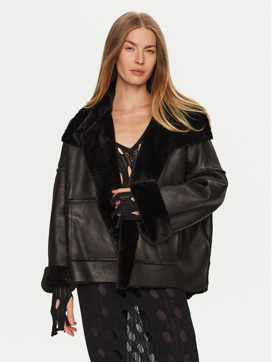 Eleh Eleh Кожух E00249 Черен Regular Fit