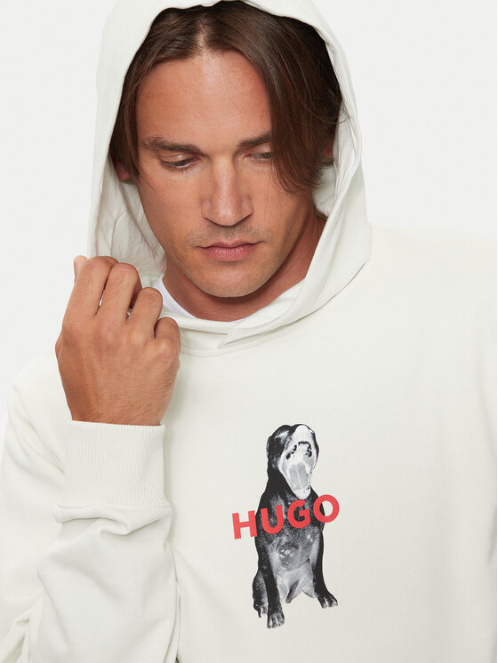 HUGO Hugo Felpa Dartchon 50525054 Écru Regular Fit