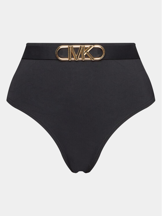 MICHAEL Michael Kors MICHAEL Michael Kors Dół od bikini Solid High Waist MM1N025 Czarny