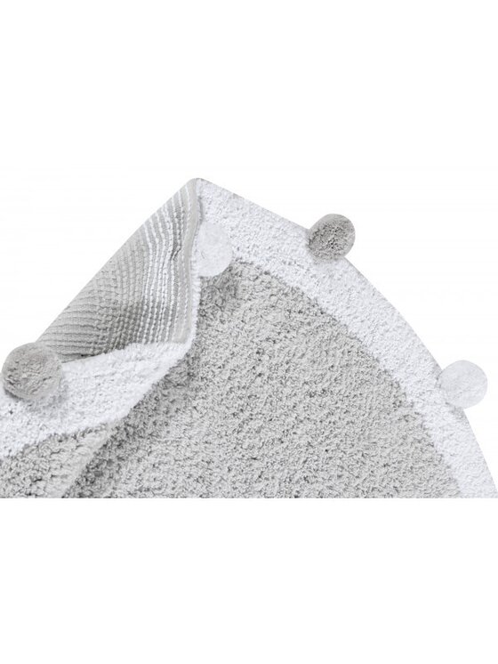 Lorena Canals Lorena Canals Dywan dziecięcy Dywan Bawełniany Bubbly Light Grey Ø120 Szary