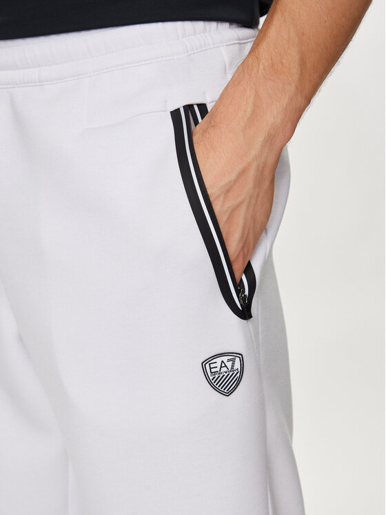EA7 Emporio Armani EA7 Emporio Armani Pantaloni scurți sport 8NPS08 PJ4EZ 1100 Alb Regular Fit