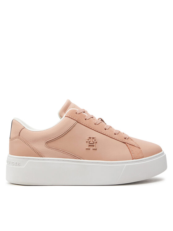 Tommy Hilfiger Snīkeri Th Platform Court Sneaker Nbk FW0FW08210 Rozā