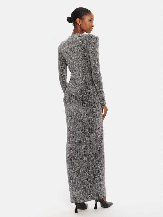 Simona Corsellini Simona Corsellini Večernja haljina A25CEAB10201 Srebrna Slim Fit