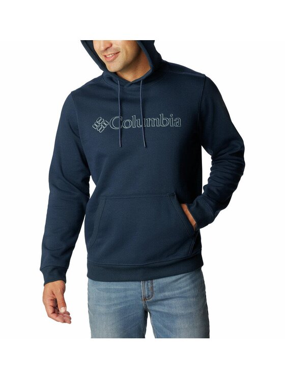 Columbia Columbia Bluza Columbia CSC Basic Logo II Hoodie Niebieski Regular Fit