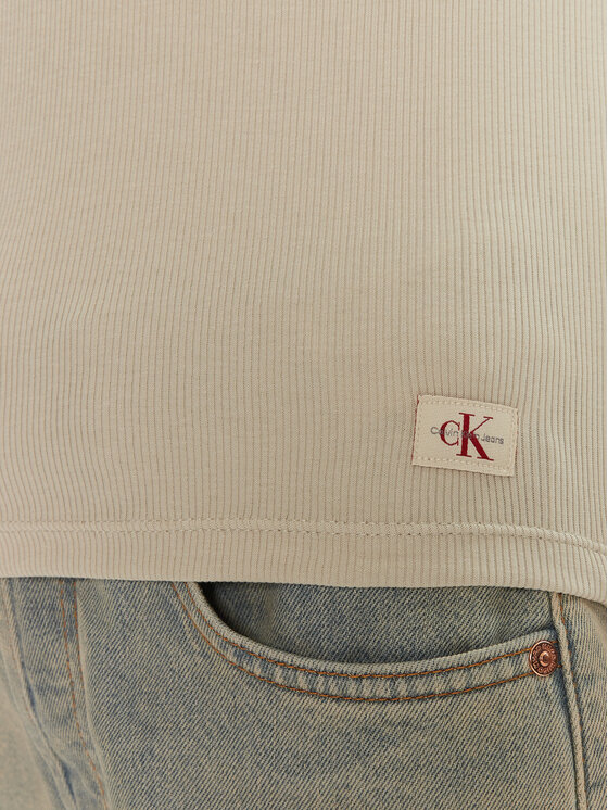 Calvin Klein Jeans Calvin Klein Jeans Μπλουζάκι J20J224197 Μπεζ Slim Fit
