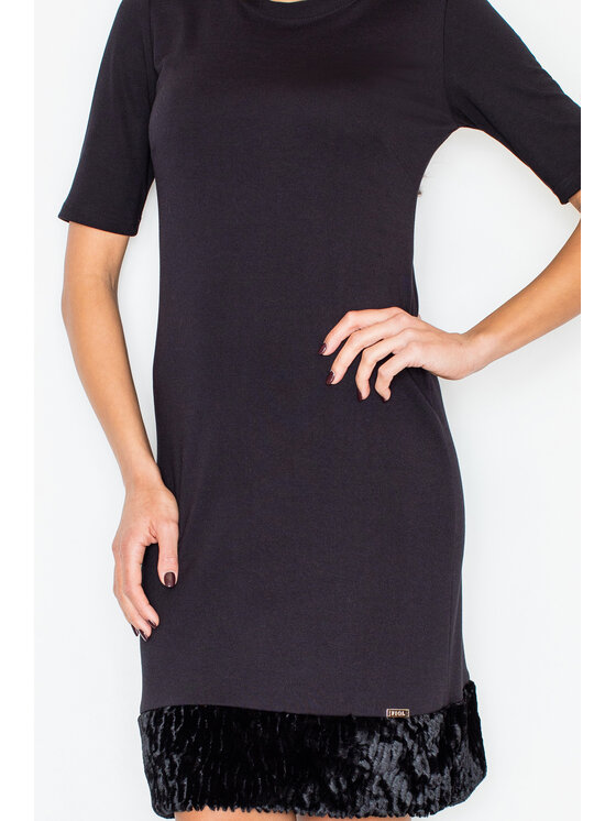 FIGL FIGL Sukienka M429 Czarny Regular Fit