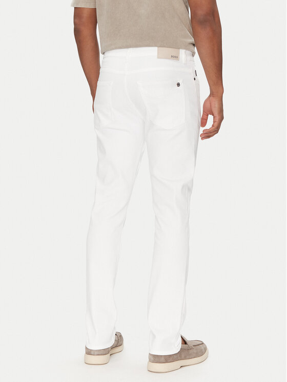 BOSS BOSS Džinsi Delaware Bo 50537832 Balts Slim Fit