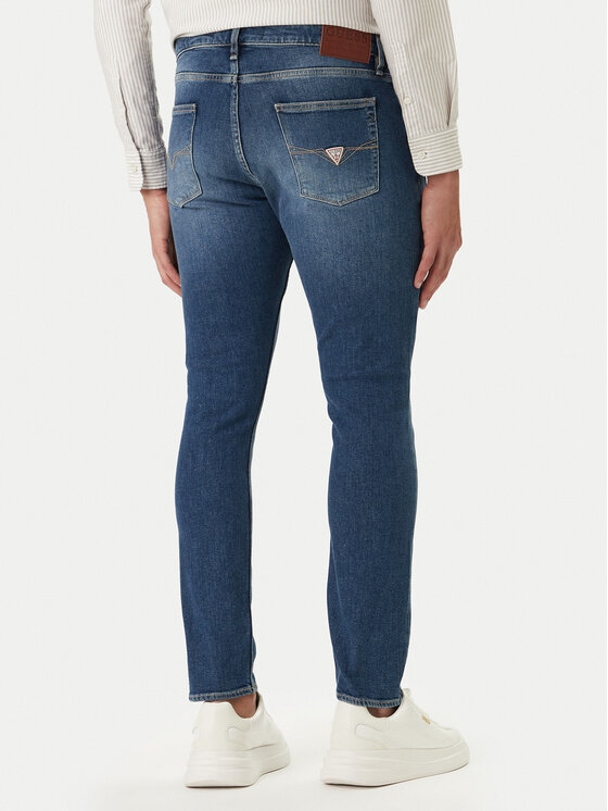 Guess Guess Jeansy Chris M2YA27 D4Q42 Granatowy Super Skinny Fit