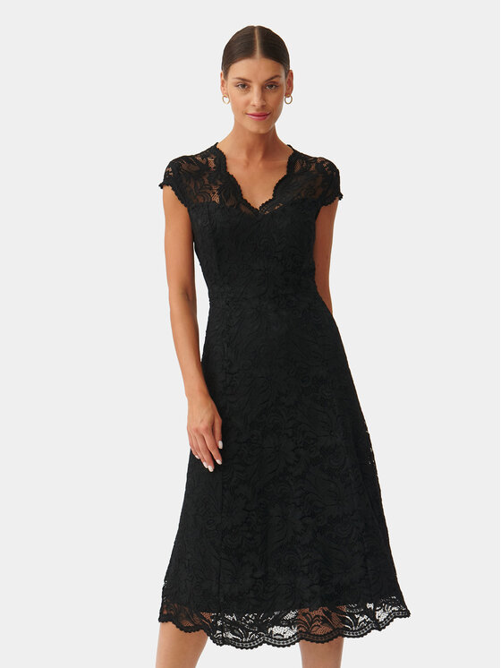 Tatuum Tatuum Kokteilinė suknelė Emantiko T2322.202 Juoda Regular Fit