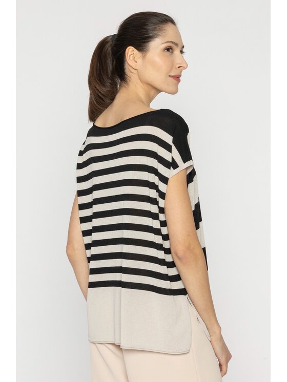 Deni Cler Milano Deni Cler Milano Bluzka T-DC-1232-D2-20-15-1 Czarny Loose Fit