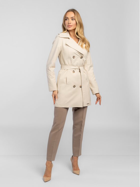 Salme Salme Trenčkot Ksenia Biela Regular Fit