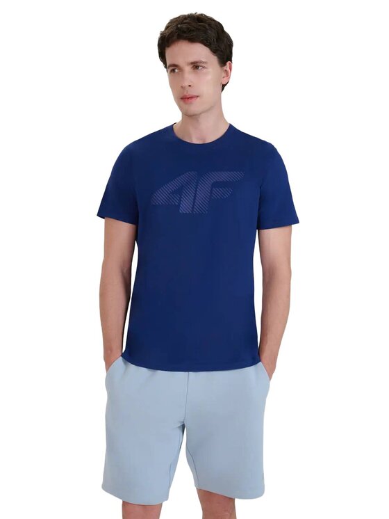 4F 4F T-shirt 4FWMM00TTSHM2257-031S Blu scuro Regular Fit