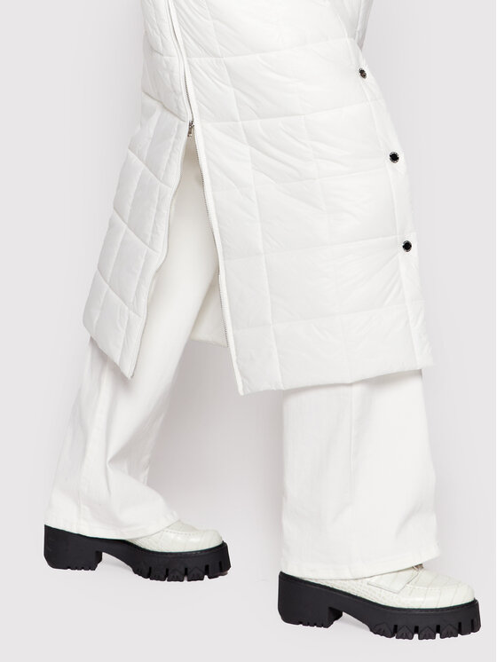 Patrizia Pepe Patrizia Pepe Μπουφάν μεταβατικό 8O0042/A116-W146 Λευκό Relaxed Fit