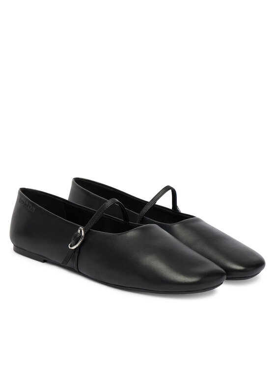 Calvin Klein Calvin Klein Balerina Oblique Ballerina Mj Lth Hdw HW0HW02847 Fekete