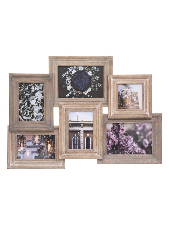 Ramka na zdjęcia MIAhome, Beżowy, multi galeria na 6 zdjęć Gallery 57x42