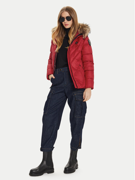 Blauer Blauer Pehelykabát 24WBLDC03051 Piros Regular Fit
