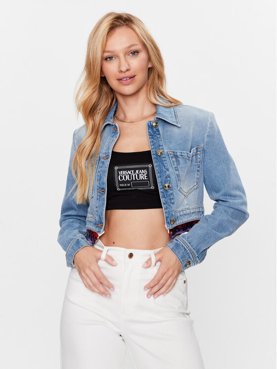 Versace Jeans Couture Versace Jeans Couture Jeansová bunda 74HAS46B Modrá Regular Fit