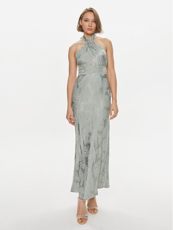 Guess Guess Večerní šaty Sl Aubree W4GK60 WFDF0 Zelená Regular Fit