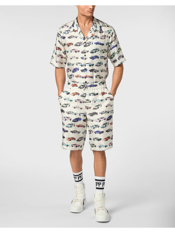 PHILIPP PLEIN PHILIPP PLEIN Szorty 22565 Beżowy Regular Fit