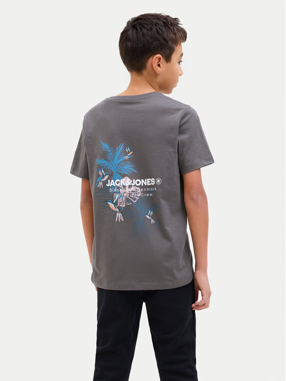 Jack&Jones Junior Jack&Jones Junior T-Shirt Hawaii 12269831 Γκρι Regular Fit