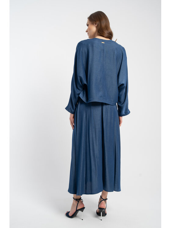 CLICK CLICK Bunda bomber 71-0025 Tmavomodrá Relaxed Fit