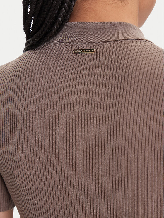 MICHAEL Michael Kors MICHAEL Michael Kors Плетена рокля MT5834F33D Бежов Regular Fit
