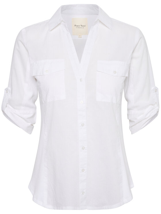 Part Two Part Two Hemd Cortnia 30305975 Weiß Relaxed Fit