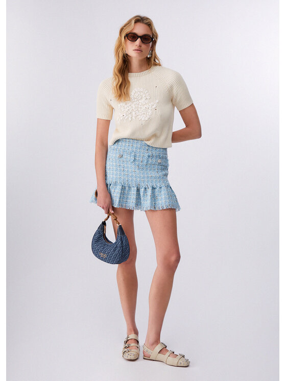 Liu Jo Liu Jo Maglione CA6056MS042C3974 Bianco Regular Fit