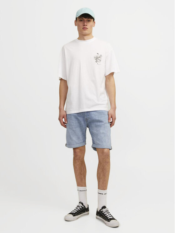 Jack&Jones Jack&Jones Džínsové šortky Chris 12249095 Modrá Relaxed Fit