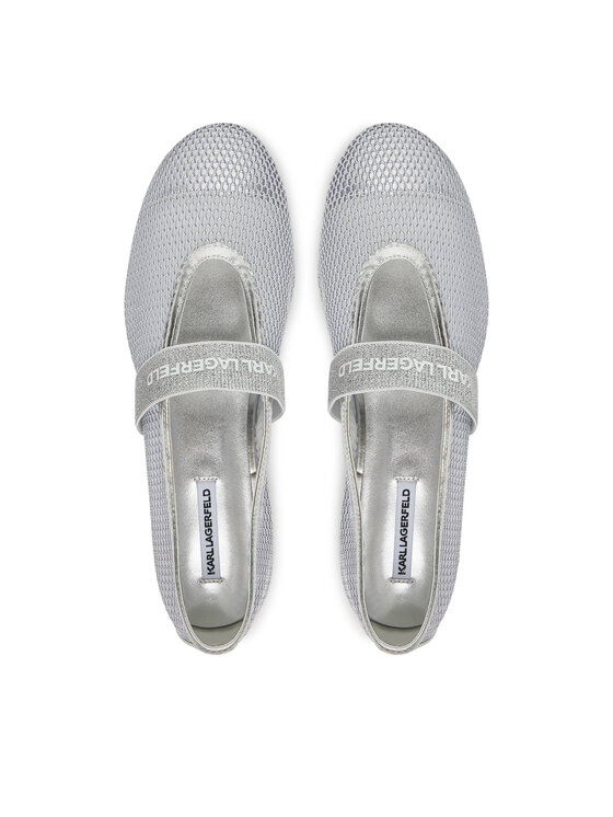 KARL LAGERFELD KARL LAGERFELD Baleriny KL40125 Srebrny