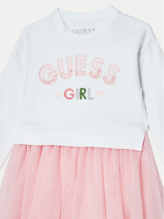 Guess Guess Kasdieninė suknelė K5RK05 K82T0 Balta Regular Fit
