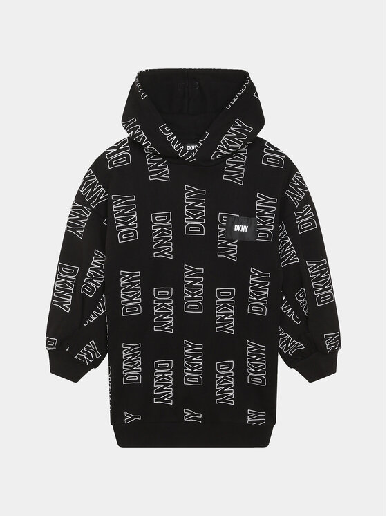 DKNY DKNY Úpletové šaty D32902 D Černá Regular Fit
