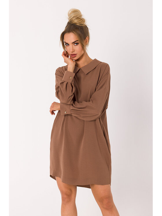 Made of Emotion Made of Emotion Vestito da giorno M740 Marrone Premium Fit