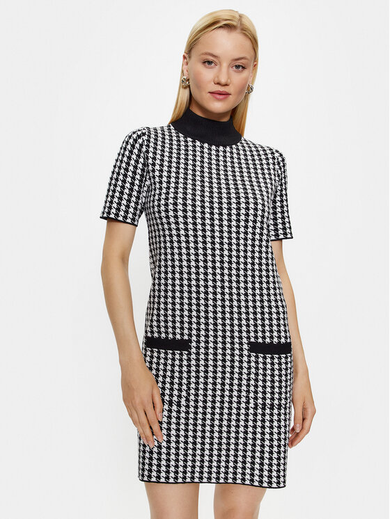 Fracomina Pletena obleka FR23WD5005K502F8 Črna Slim Fit