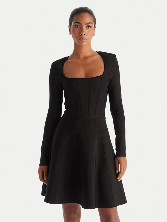Marciano Guess Marciano Guess Koktejlové šaty 5BGK11 5036Z Černá Regular Fit