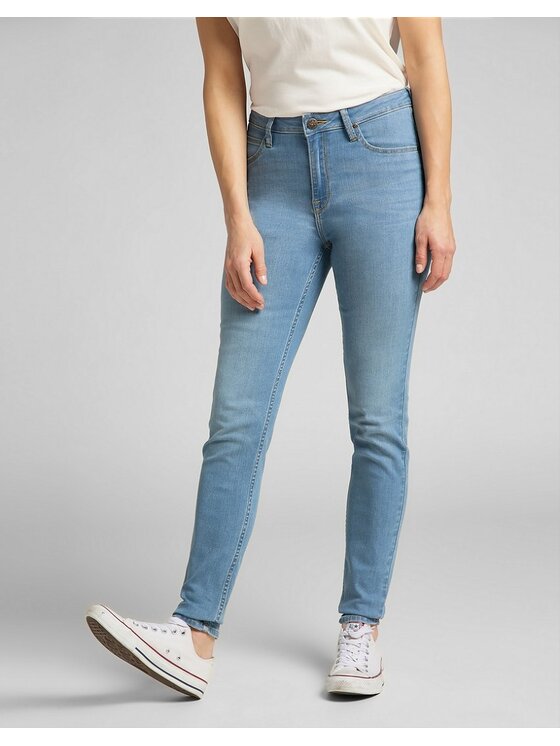 Lee Lee Jeansy SCARLETT HIGH Niebieski Skinny Fit