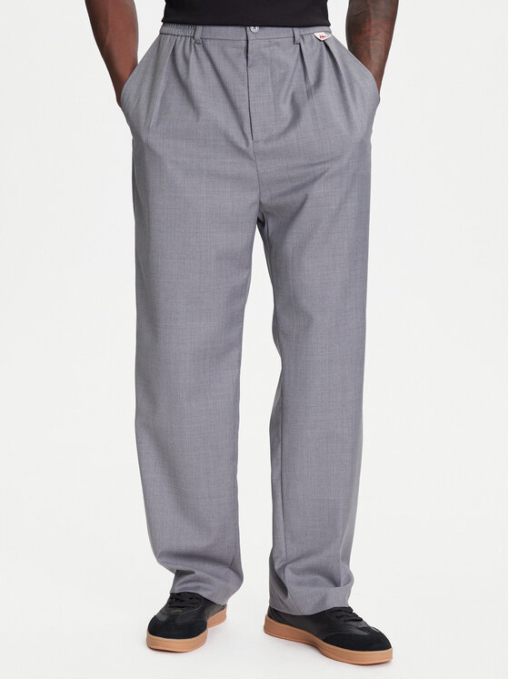 Kappa Bavlnené nohavice 62131TW 04Y Sivá Regular Fit