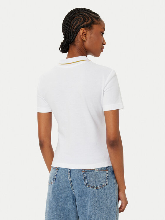 Versace Jeans Couture Versace Jeans Couture Тениска с яка и копчета 78HAGT00 Бял Regular Fit